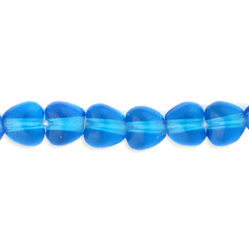 Czech Hearts 4 x 4mm Capri Blue (50pcs)