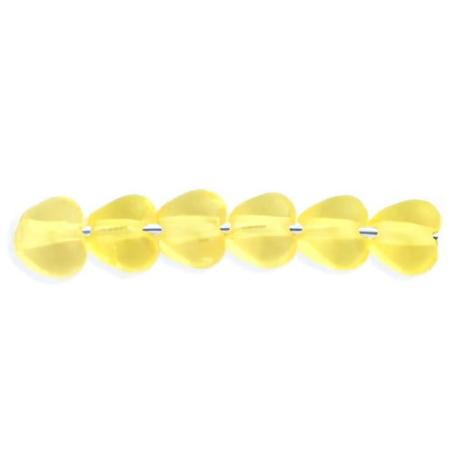 Czech Hearts 4 x 4mm Jonquil (50pcs)