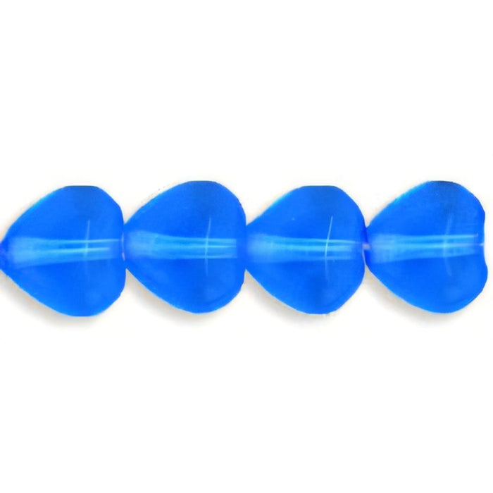 Czech Heart Beads 6 x 6mm Sapphire (25pcs)