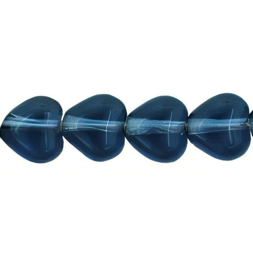 Czech Heart Beads 6 x 6mm Montana Blue (25pcs)