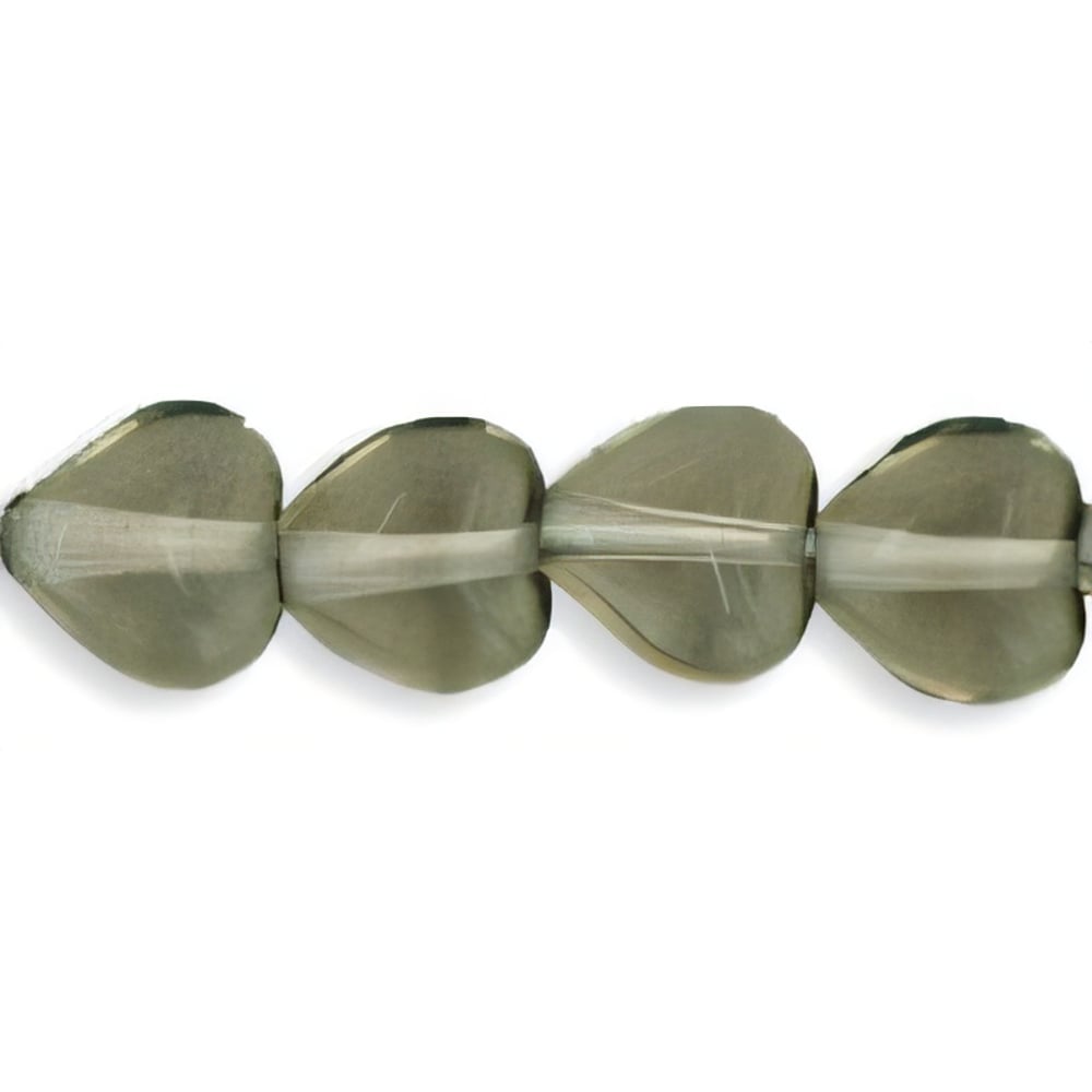 Czech Heart Beads 6 x 6mm Black Diamond (25pcs)