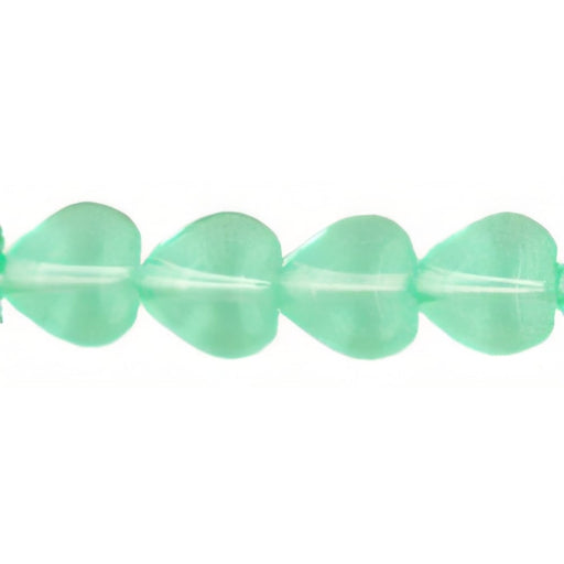 Czech Heart Beads 6 x 6mm Peridot (25pcs)