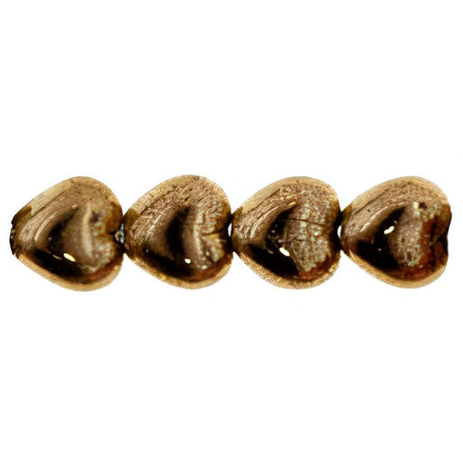 Czech Heart Beads 6 x 6mm Bronze (25pcs)
