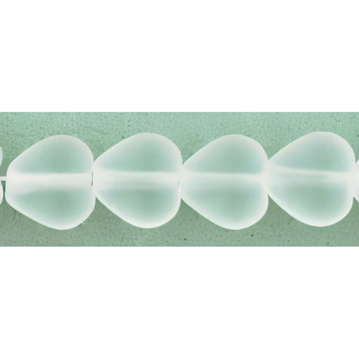 Czech Heart Beads 6 x 6mm Matte - Crystal (25pcs)