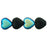 Czech Heart Beads 6 x 6mm Matte - Jet AB (25pcs)