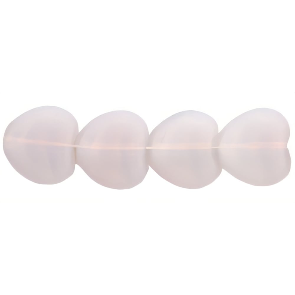 Czech Heart Beads 8 x 8mm Milky Amethyst (25pcs)