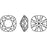 PRESTIGE Crystal, #4470 Cushion Fancy Stone 12mm, Crystal Electric White Ignite