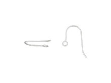 Sterling Silver 20 Gauge Wide French Ear Wire (1 Pair)