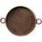 Antiqued Copper Plated Bezel Cup, Round, 20mm, 2 Loop (12 Pieces)