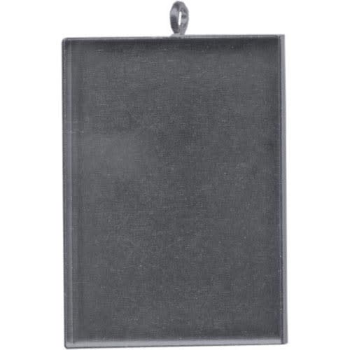 Gunmetal Bezel Cup, Rectangle, 38x27mm, 1 Loop (12 Pieces)