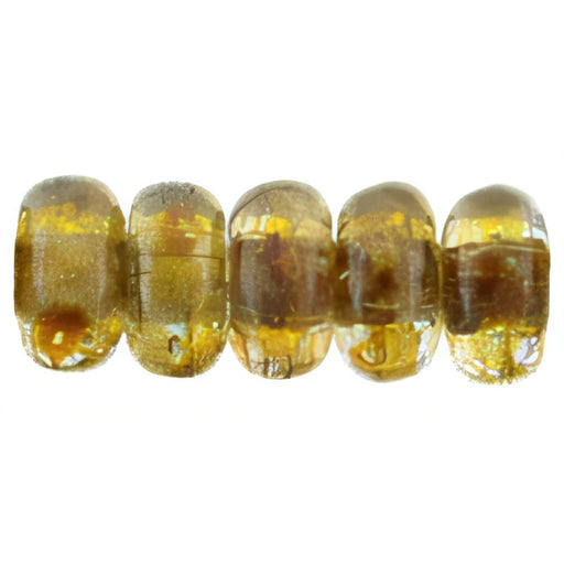 Czech Rondelle 3mm Luster - Transparent Gold/Smokey Topaz