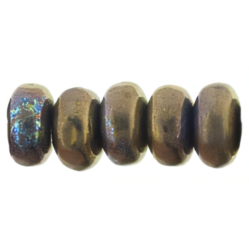 Czech Rondelle 3mm Oxidized Bronze