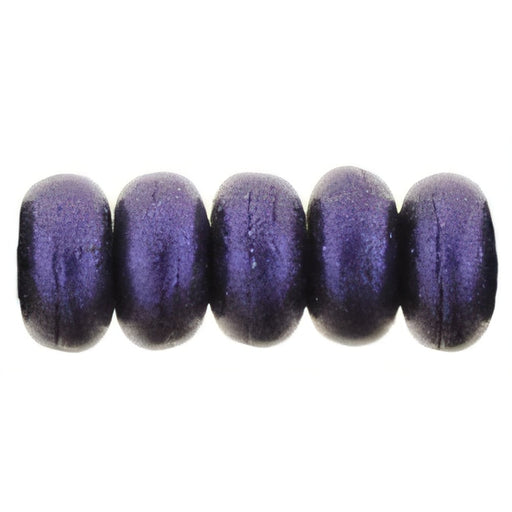 Czech Rondelle 3mm Metallic Suede - Purple