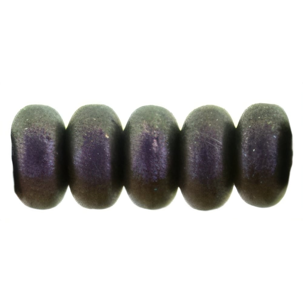 Czech Rondelle 3mm Polychrome - Black Currant