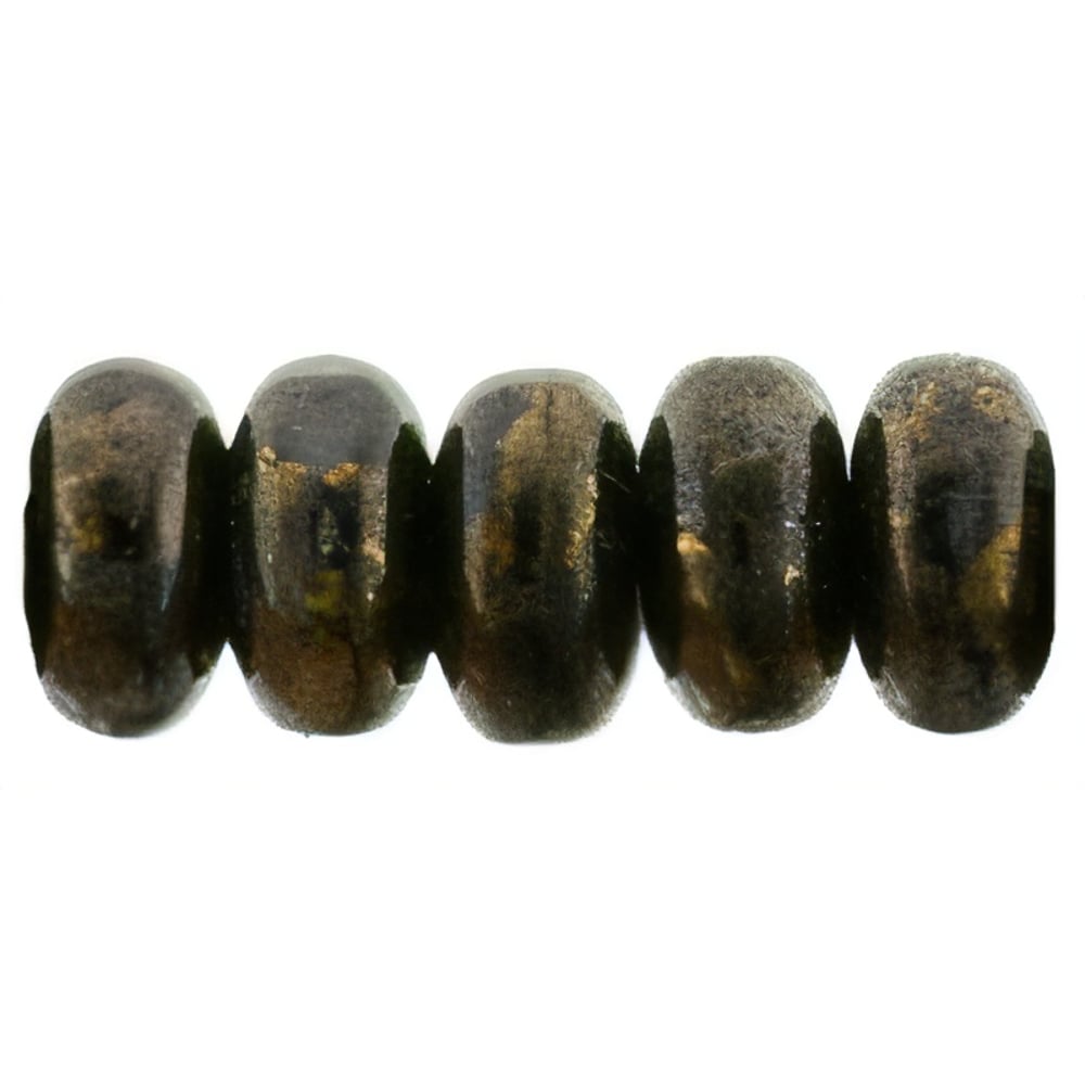Czech Rondelle 3mm Golden Topaz Metallic