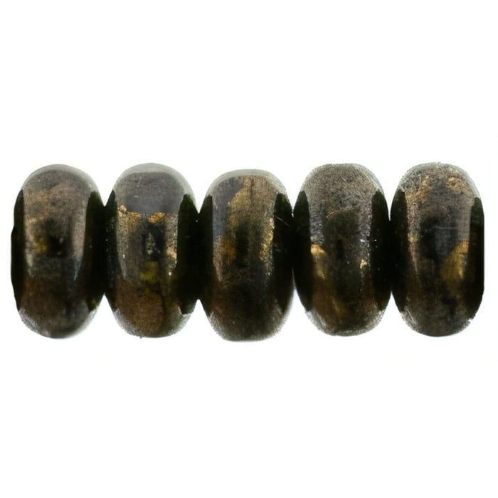 Czech Rondelle 3mm Golden Topaz Metallic