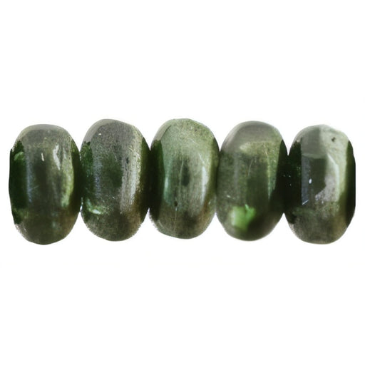 Czech Rondelle 3mm Mirror - Fern Green