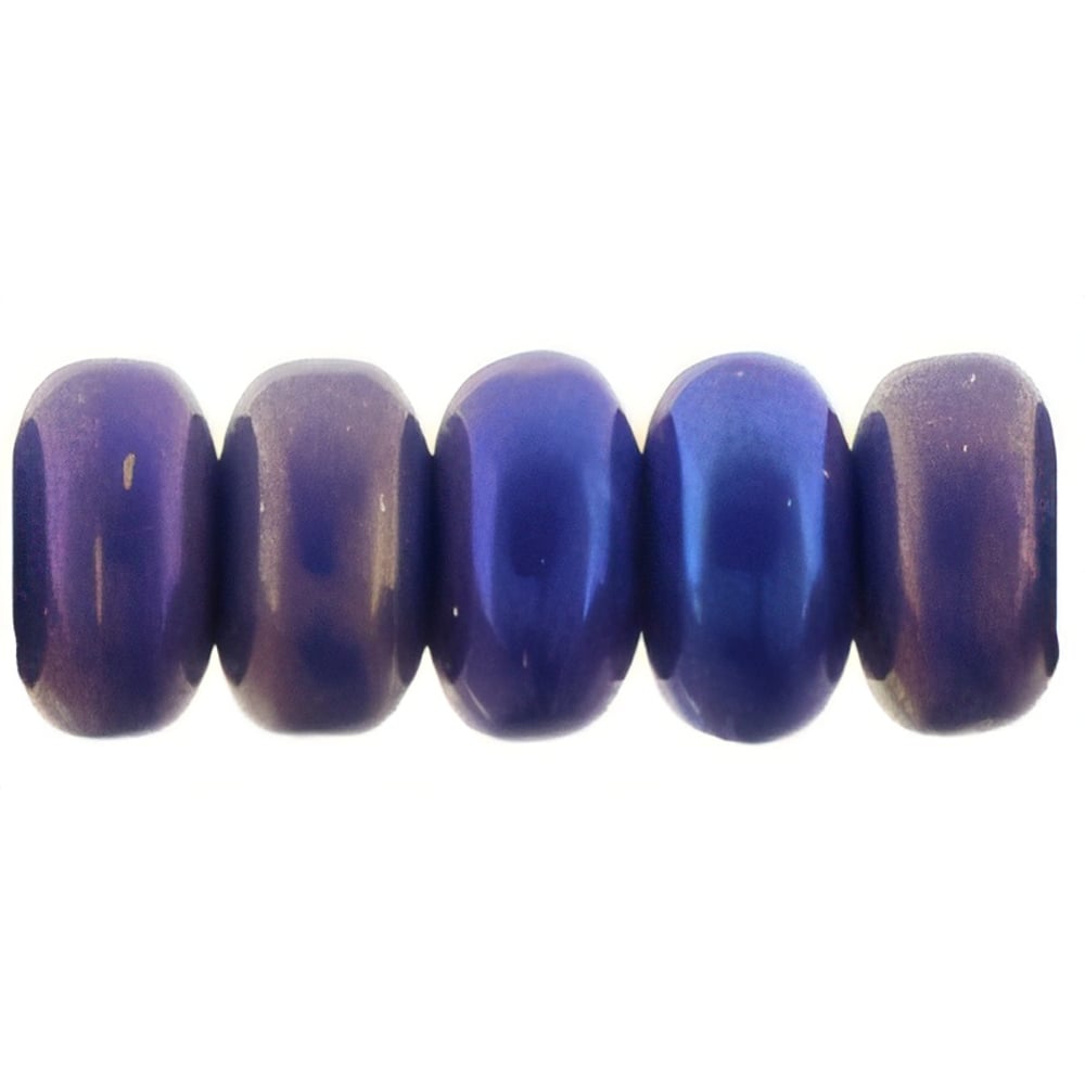 Czech Rondelle 3mm Luster Iris - Navy Blue