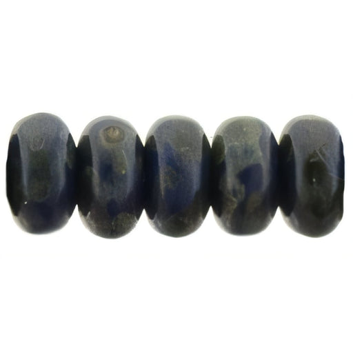 Czech Rondelle 3mm Navy Blue - Picasso