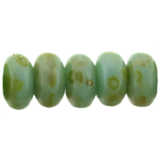 Czech Rondelle 3mm Turquoise - Picasso