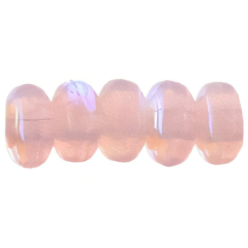 Czech Rondelle 3mm Milky Pink AB