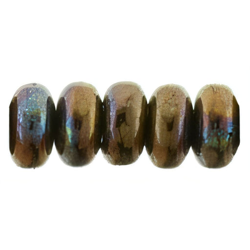 Czech Rondelle 3mm Jet - Bronze Vega