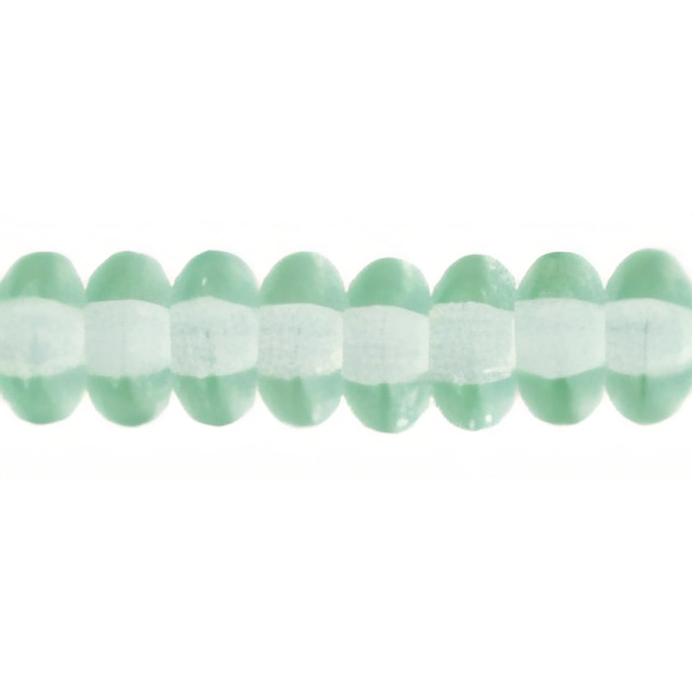 Czech Rondelle 4mm Lt Prairie Green