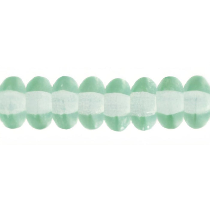 Czech Rondelle 4mm Lt Prairie Green