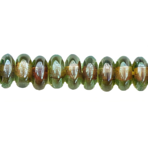 Czech Rondelle 4mm Luster - Transparent Green