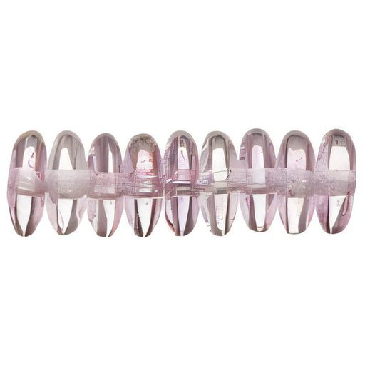 Czech Rondelle 6mm Luster - Transparent Topaz/Pink (50pcs)