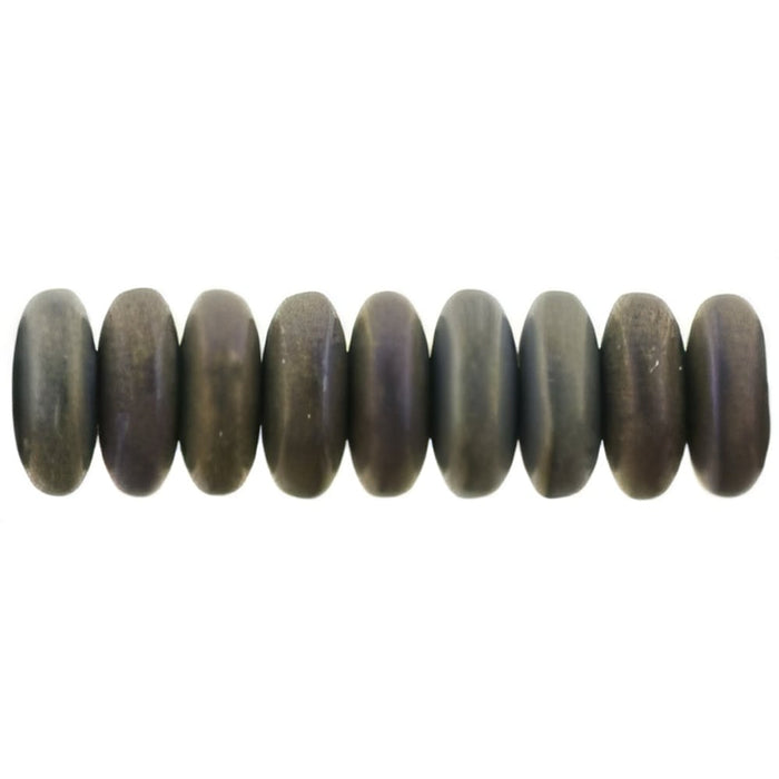 Czech Rondelle 6mm Matte - Iris - Brown (50pcs)