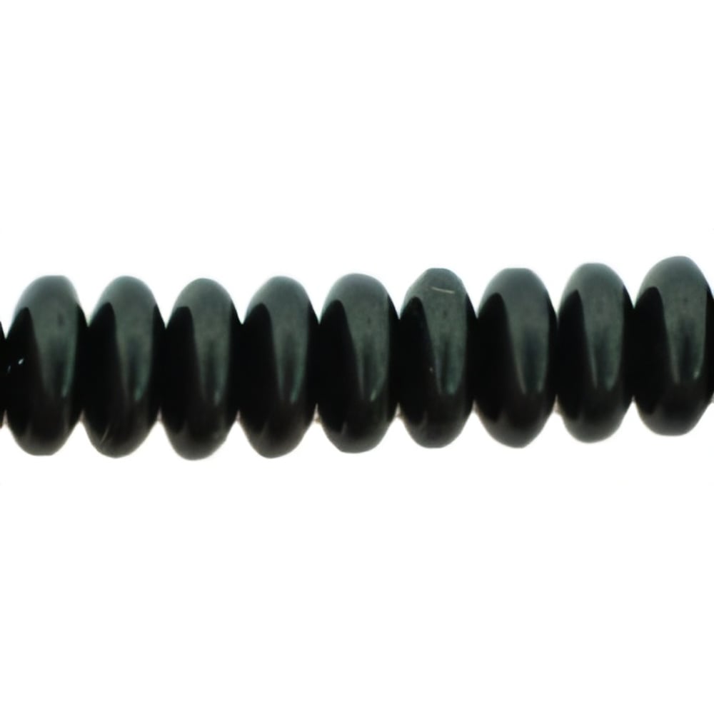 Czech Rondelle 6mm Jet (50pcs)