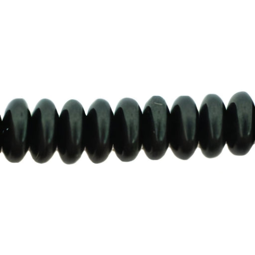 Czech Rondelle 6mm Jet (50pcs)