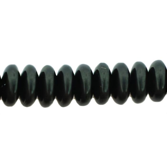 Czech Rondelle 6mm Jet (50pcs)