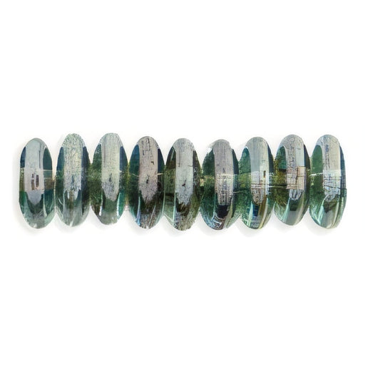 Czech Rondelle 6mm Luster - Transparent Green (50pcs)