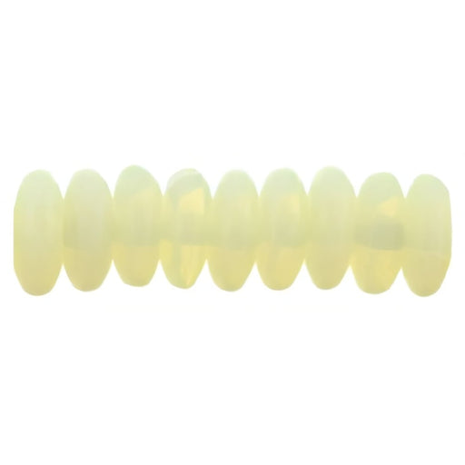 Czech Rondelle 6mm Milky Jonquil (50pcs)