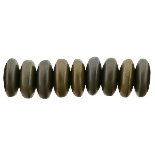 Czech Rondelle 6mm Matte - Metallic Leather (50pcs)