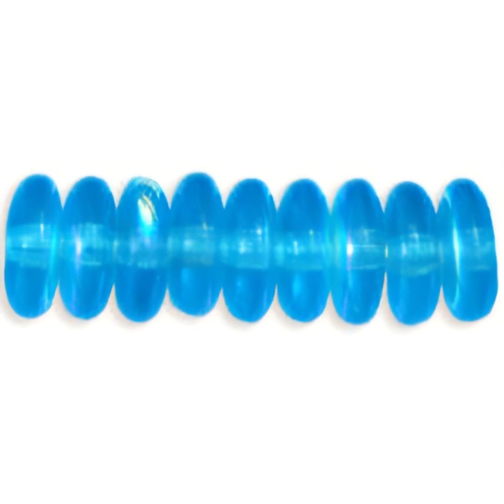 Czech Rondelle 6mm Aquamarine AB (50pcs)