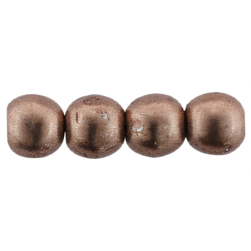 Czech Round Beads 2mm ColorTrends: Sueded Gold Ash Rose