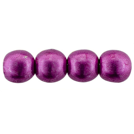 Czech Round Beads 2mm ColorTrends: Sueded Gold Fuchsia Red