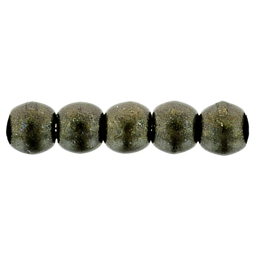 Czech Round Beads 2mm Metallic Suede - Dk Green