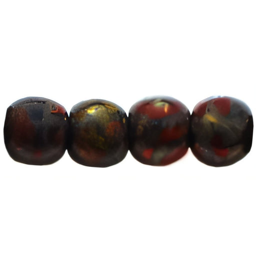 Czech Round Beads 3mm Siam Ruby - Bronze Picasso