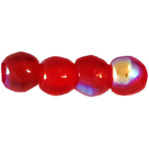 Czech Round Beads 3mm Siam Ruby AB