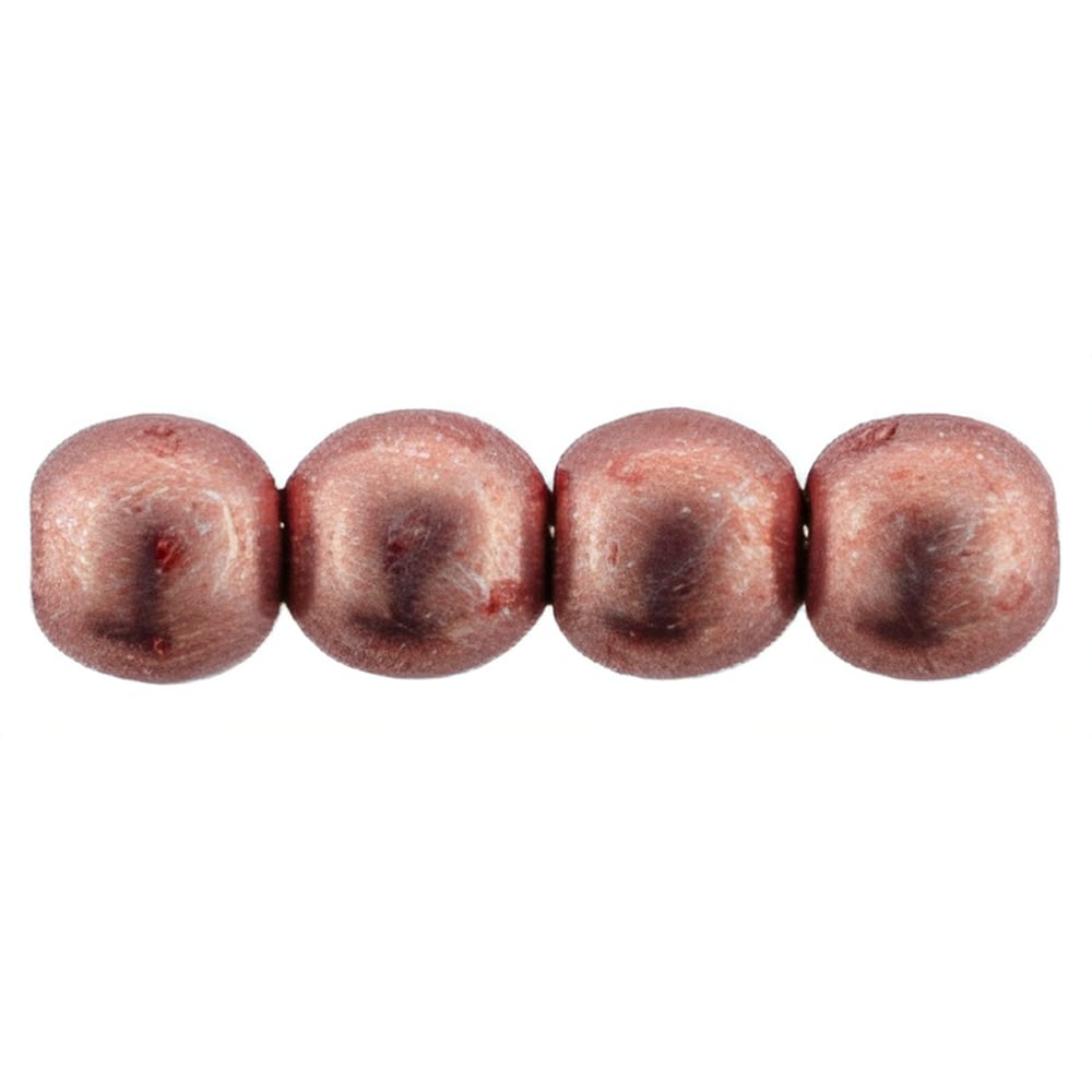 Czech Round Beads 4mm ColorTrends: Sueded Gold Lantana