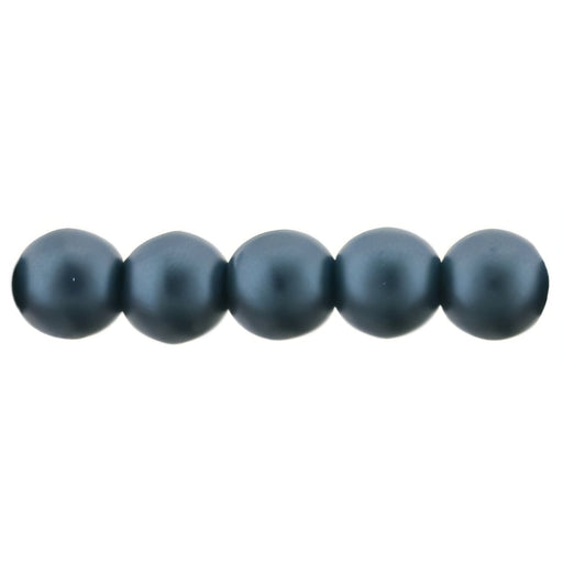 Czech Glass Pearls 4mm Steel Blue
