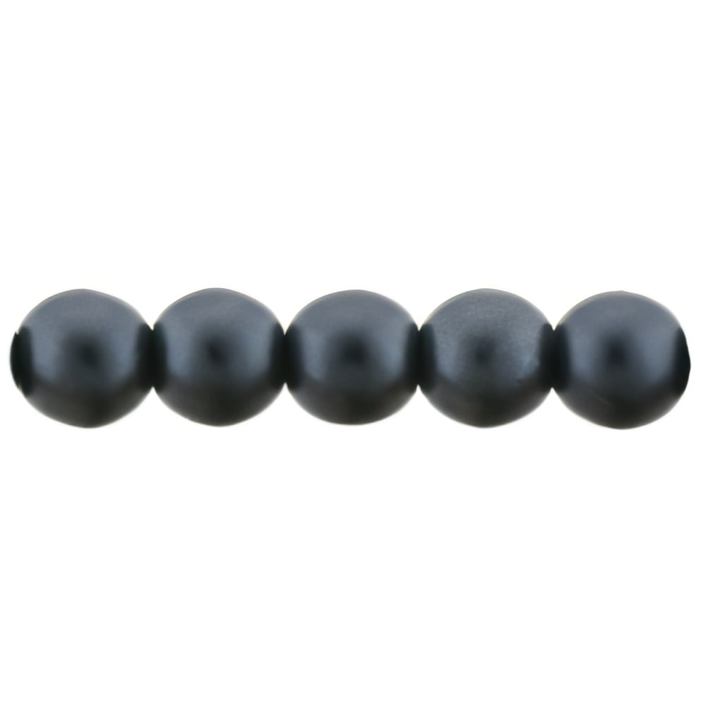 Czech Glass Pearls 4mm Charcoal