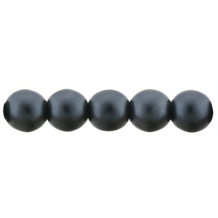 Czech Glass Pearls 4mm Charcoal