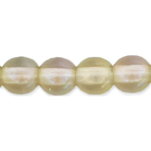 Czech Round Beads 4mm Luster Iris - Lt Smoky Topaz