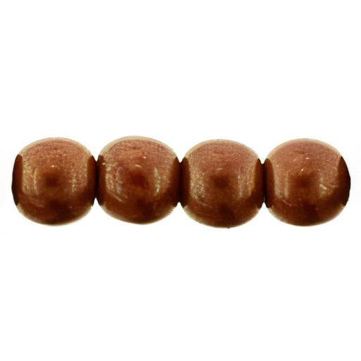 Czech Round Beads 4mm Patina - Opaque Red