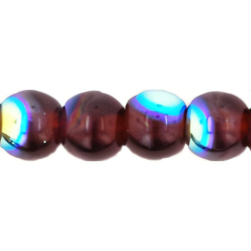 Czech Round Beads 4mm Ruby AB